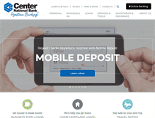 Tablet Screenshot of centernationalbank.com